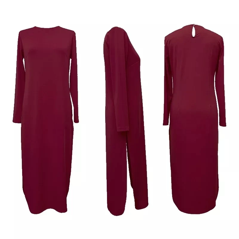 zss033 New Design Fashion Arabic Muslim Islamic Clothing Women Abaya Jilbab Wear Dress Pants Set Evening suit of two pieces