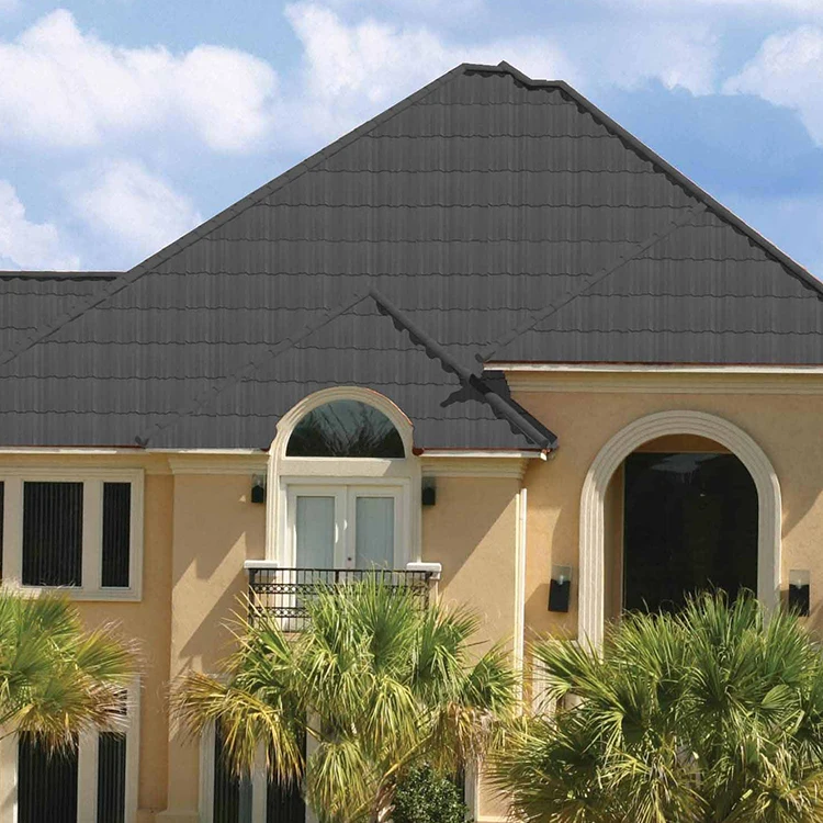 manufacture custom deco interlocking flat roofing rhombus metal tiles plate and desert golden stone coated roof shingles