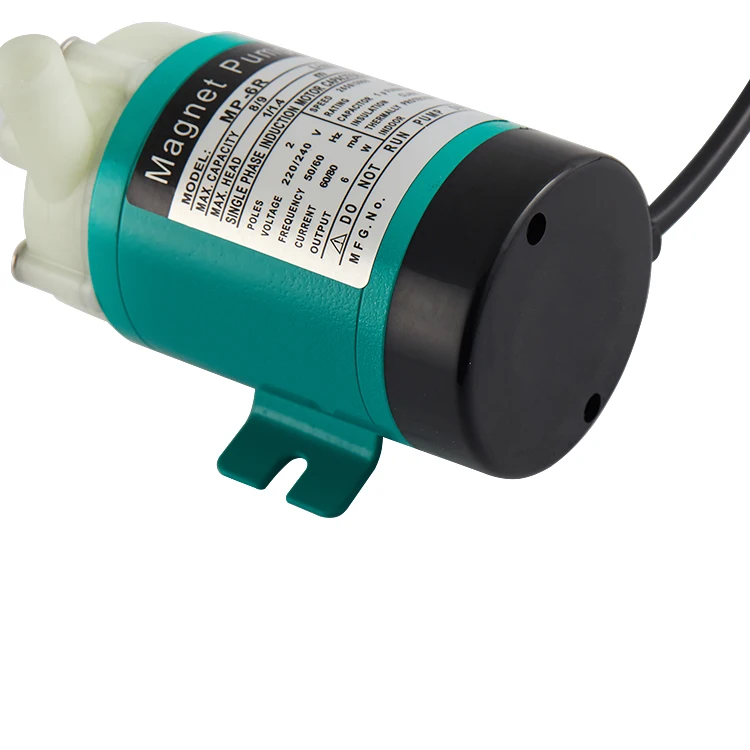 220VAC mini magnetic pumps magnet water electric pumps motor low flow chemical transfer pump MP-6R Pvdf Chemical resistance