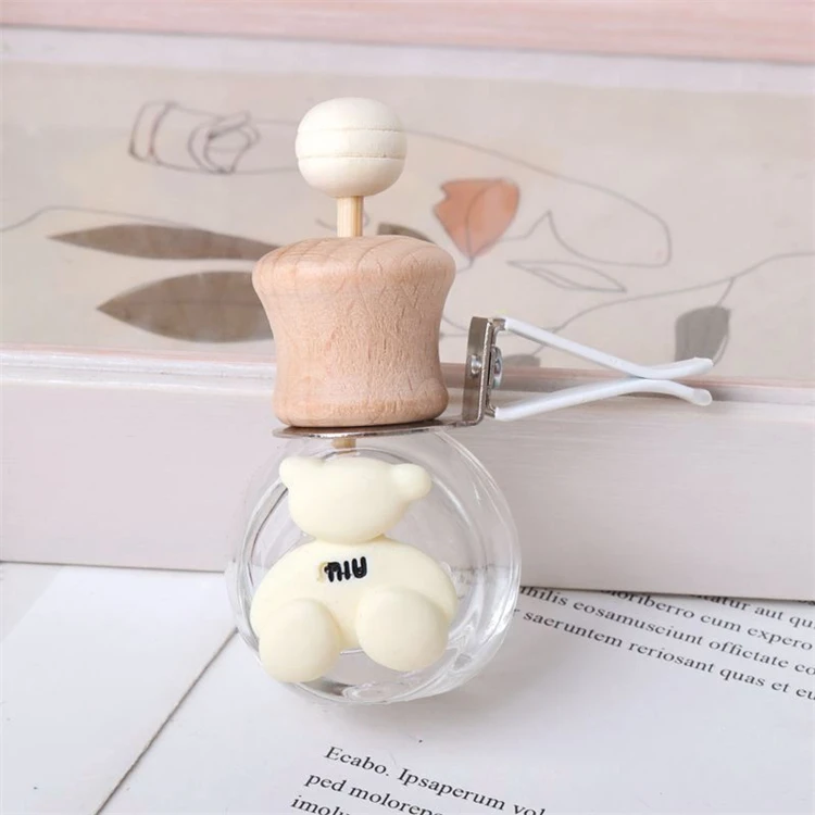 Car Air Perfume Bottle for Essential Oils Diffuser Air Freshener Pendant Bottle Gourd Shaped Empty Glass Bottle