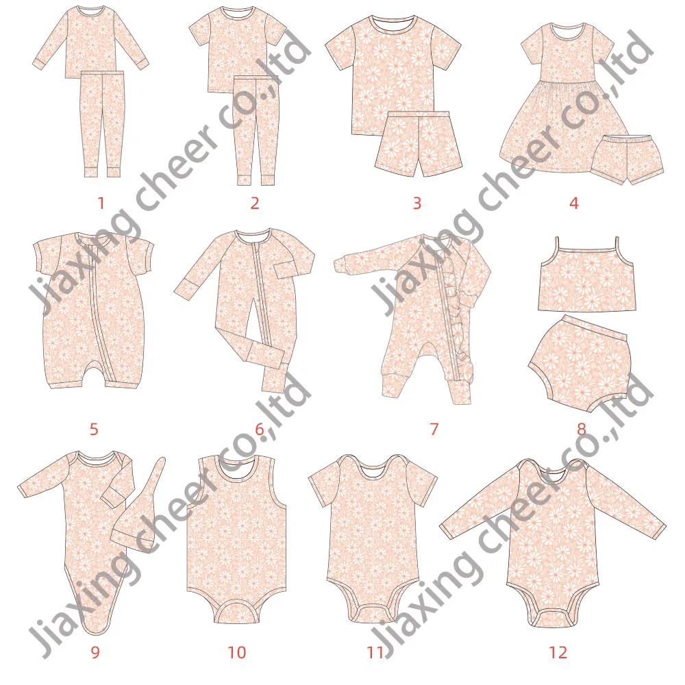 CHEER Newborn Baby Short Sleeve Bodysuit Bamboo Baby Romper Printing  Cotton Bamboo Wears Romper