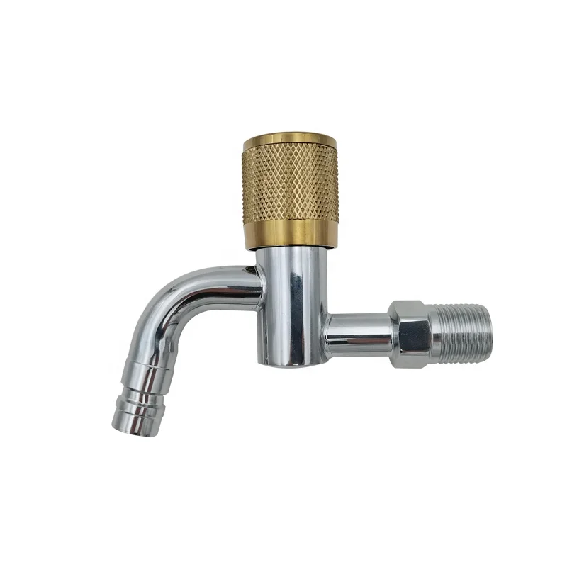 
stainless steel long neck chrome and golden hose bibcock outdoor garden modern design water tap 