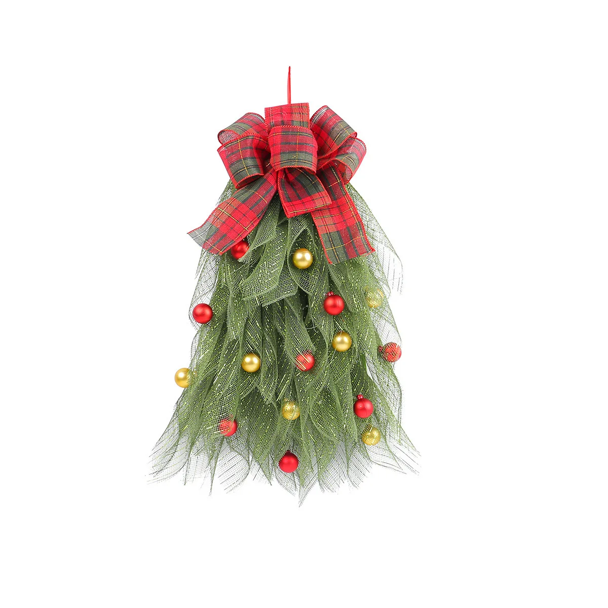 Factory Christmas Tree Garland Decoration Christmas Green Plant Ornaments for Indoor Outdoor Handmade Christmas Tree Wreath Door