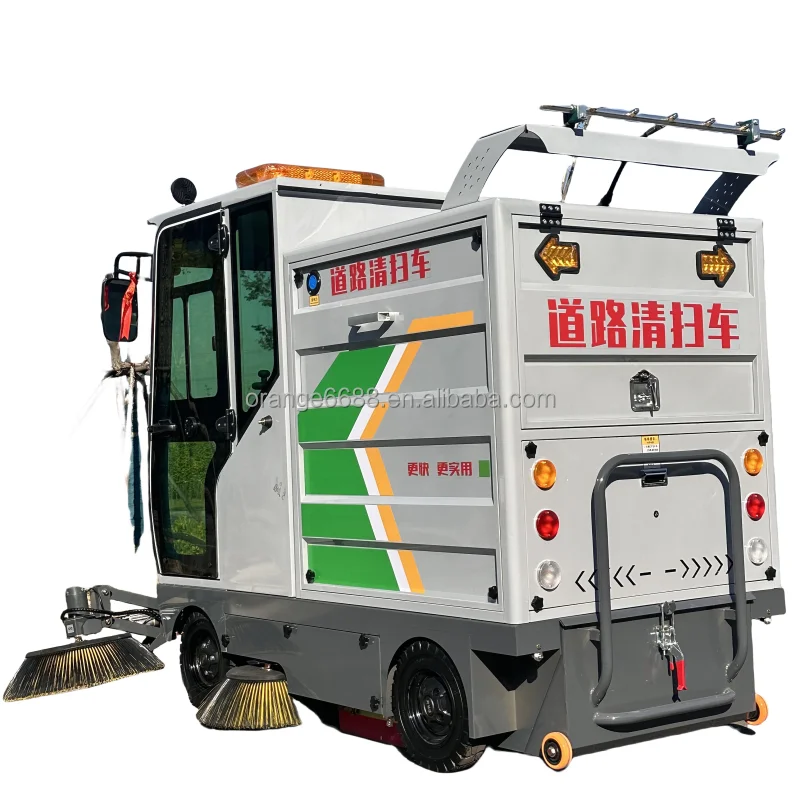 Road Sweeper Car Cleaning Machine For Use On The School Grounds Cement Pavement