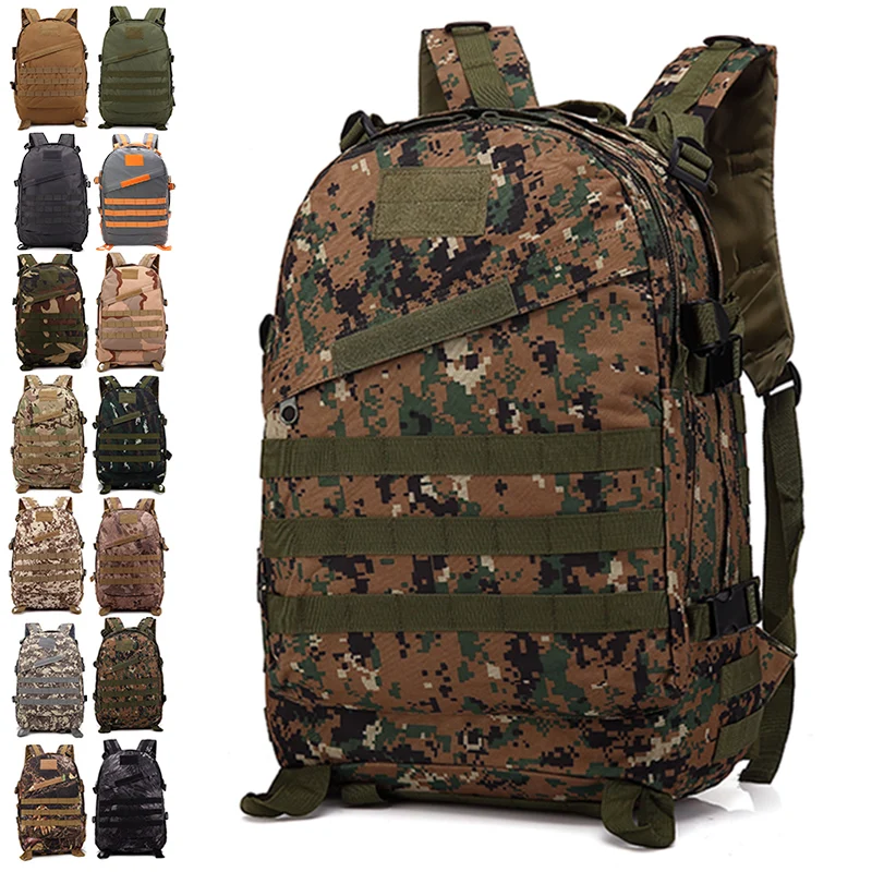 Trekking 40L Waterproof Camouflage 900D Oxford Camping Climbing Sport Travel Molle Rucksack Outdoor 3D Tactical Backpack