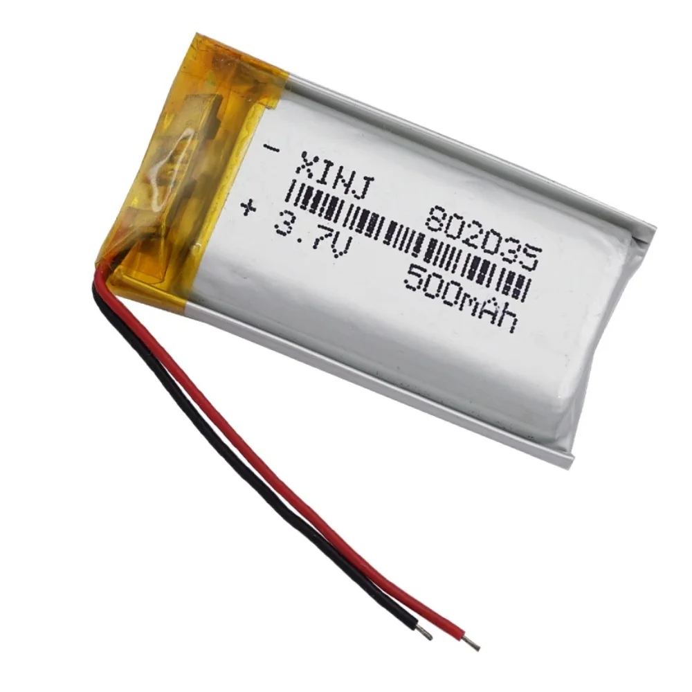 3 7 В 500 мАч Lipo аккумуляторная батарея 802035 полимерный литий для MP3 GPS DVD Bluetooth рекордер электронная книга камера