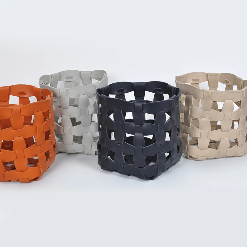 Nordic hand-woven waste paper basket bedroom dressing table put clothes artifact storage basket dirty clothes basket