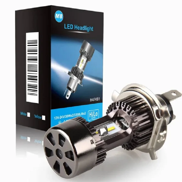 Hot sale H4 Super Bright Daytime Running Light DRL F8  M8 motoled LED headlight lamp