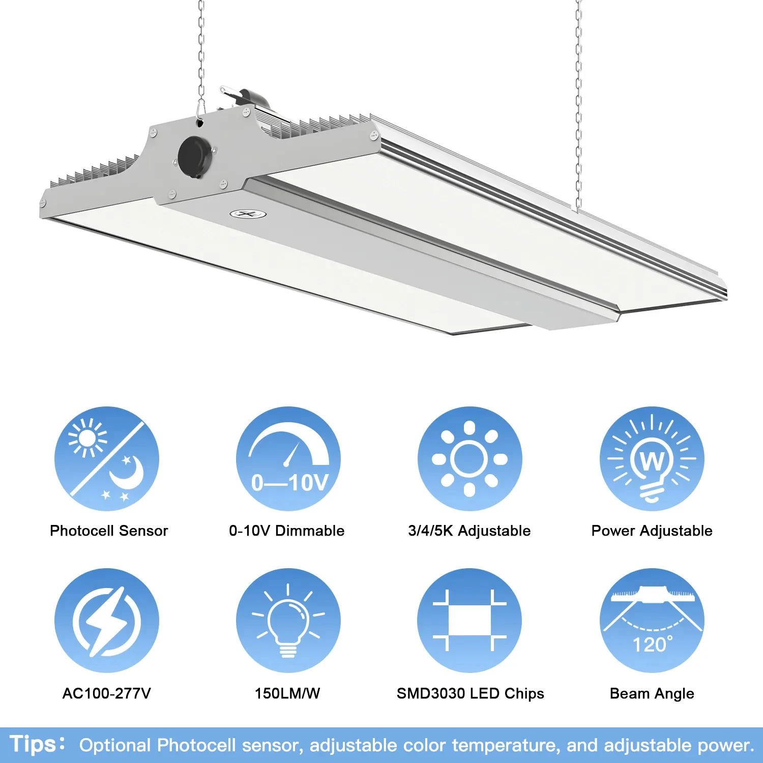 3CCT 3Power Adjustable Shop light 100w 150w 200w 300w 400w LED LINEAR HIGH BAY Light