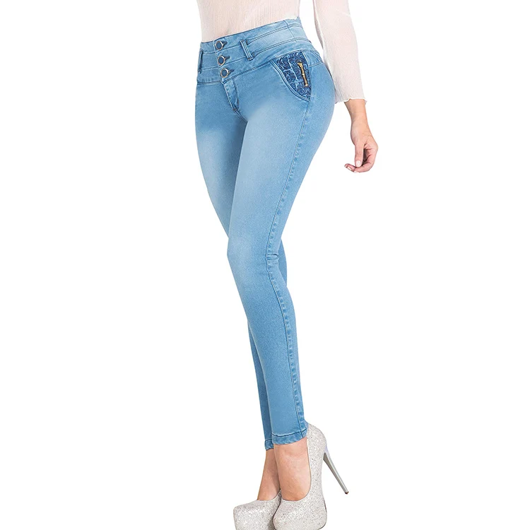 
wholesale china high quality colombia push up soft jeans for women 