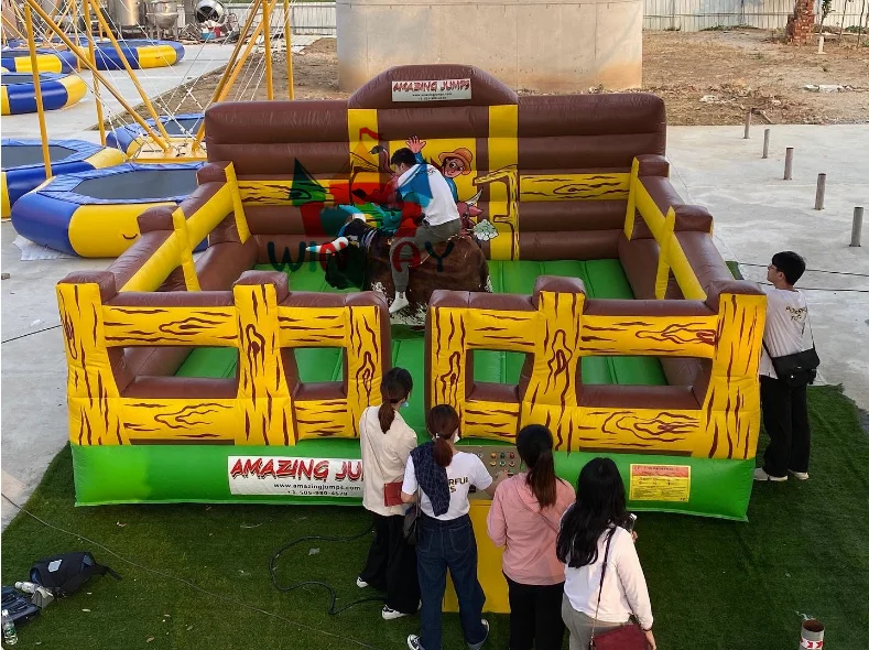 Customs Interactive Games Party Events Kids Adult Rodeo Ride Machine Rent Riding Rental Inflatable Mechanical Bull for Sale