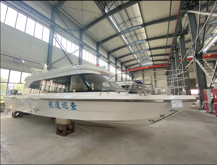 12.6m Passenger and Ferry Ship Crew Boat for Sale outboard Engine Fiberglass boat