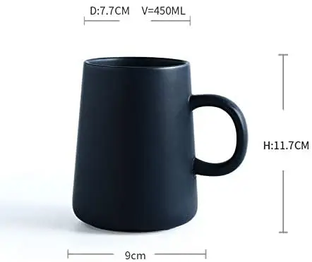 Matte Color Black Ceramic Coffee Mug