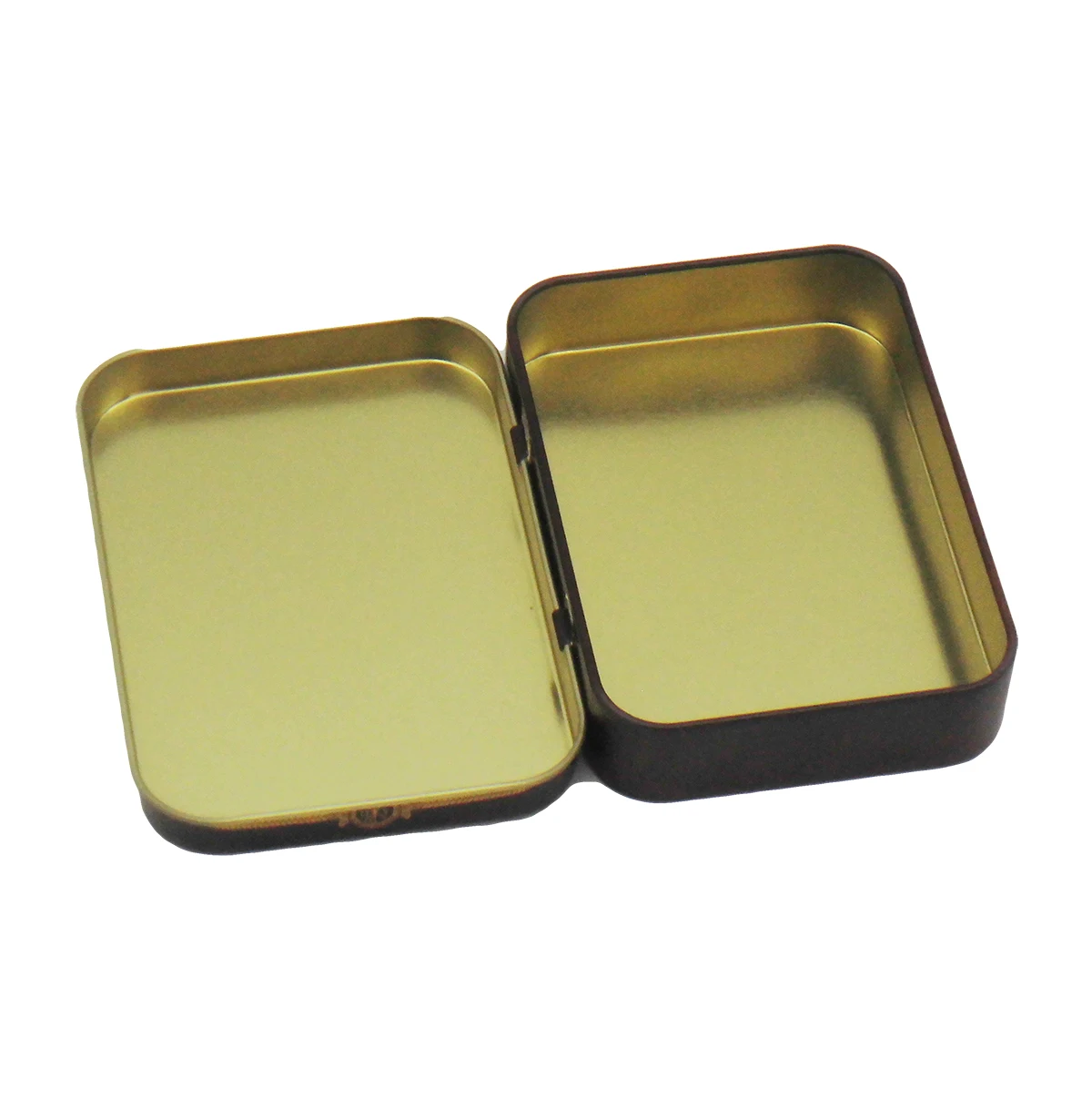 Rectangular Tins Plain Hinged Metal Packing Box Matte Black Tin Container White Silver Metal Tins Box