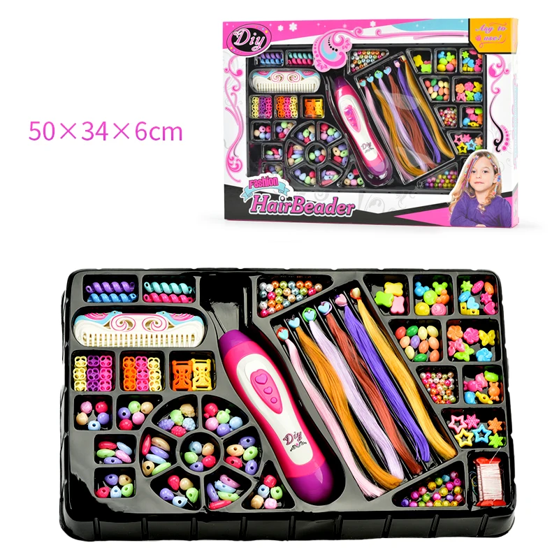 Fashion Girls Toys Plastic Beads Handicrafts Plastic Beads Handicrafts DIY Kit Kids Jewelry Bracelet