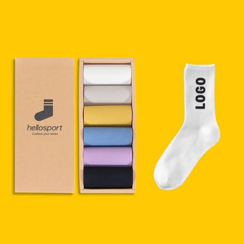 Hellosport пользовательские трикотажные хлопковые модные дизайнерские мужские повседневные носки с принтом для мужчин, носки для лодок с вышитым логотипом на заказ
