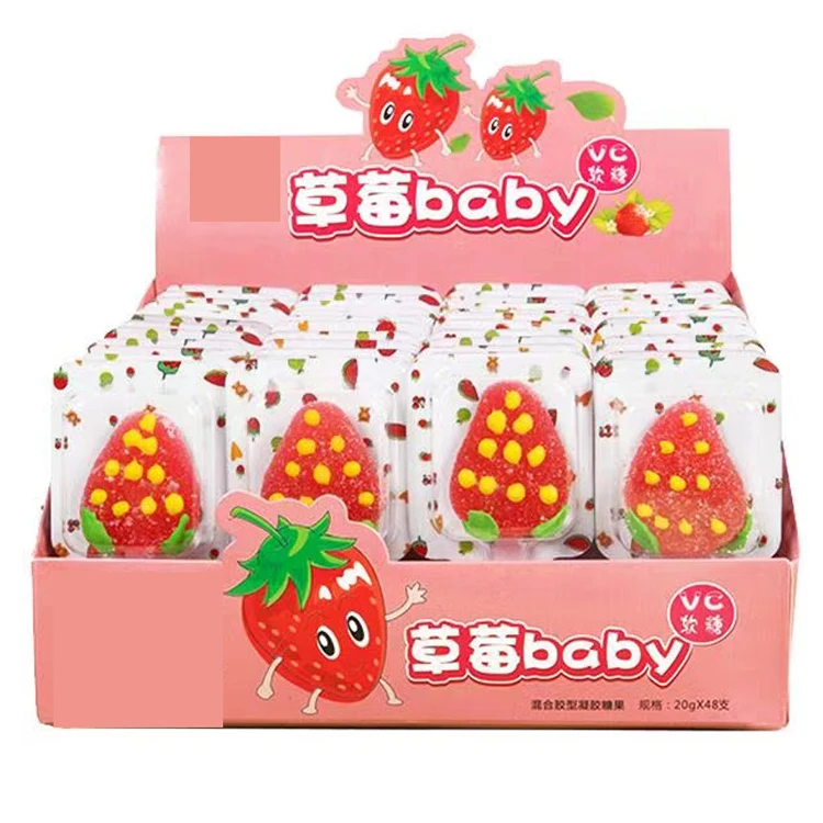 Jelly Candy Fruits Animal Fastfood Jelly Lollipops 20g vegan candy