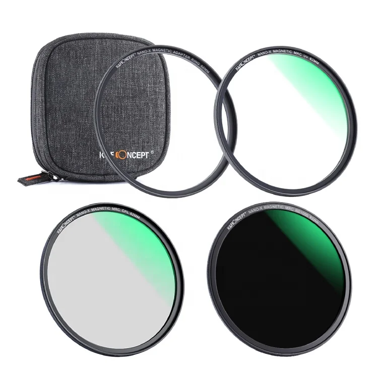 K&F Concept camera lens filters kit 49 mm filter adapter ring magnetic waterproof  lens filter for Nikon camera lens