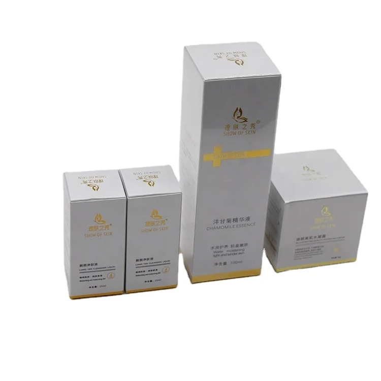 Wholesale Craft Color Collapsible Skin Care Cardboard Box Perfume Cosmetic Art Paper Packaging Box