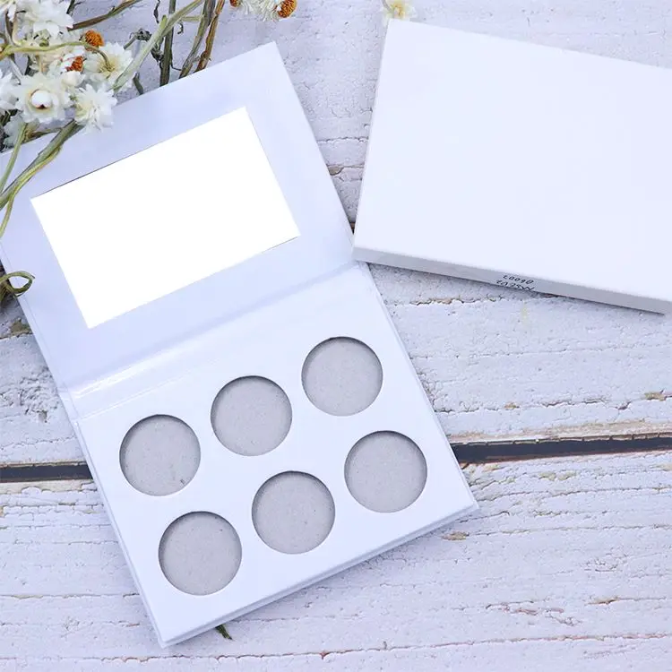 Multichrome Shimmer High Pigment DIY Eyeshadow Pallet Matte Private Label Makeup 6 Colors Single Primer Custom Eyeshadow Palette