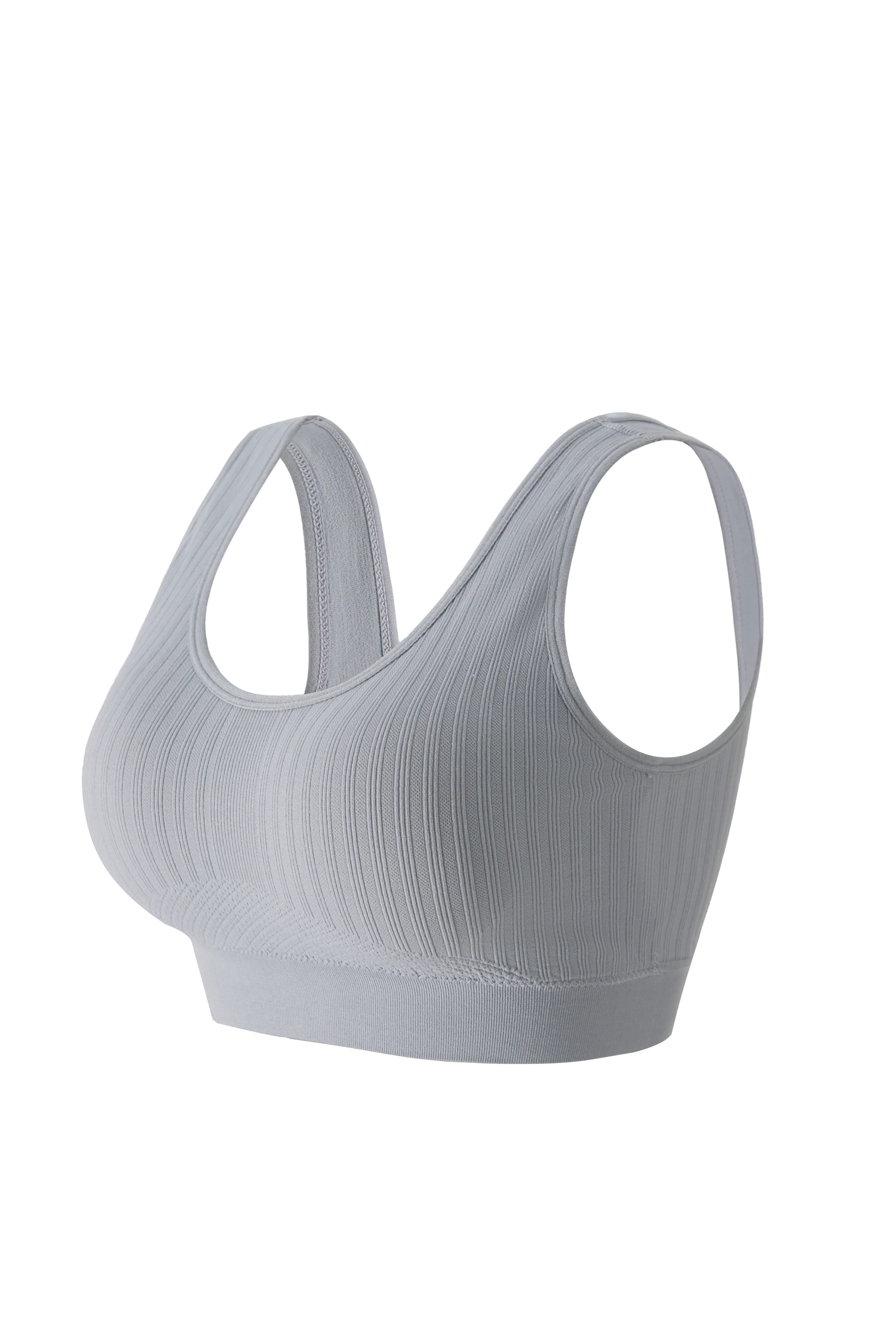 Бюстгальтер женский с U-образной спинкой, эластичный широкий латексный топ в полоску, из Таиланда, спортивный укороченный топ для фитнеса и спортзала