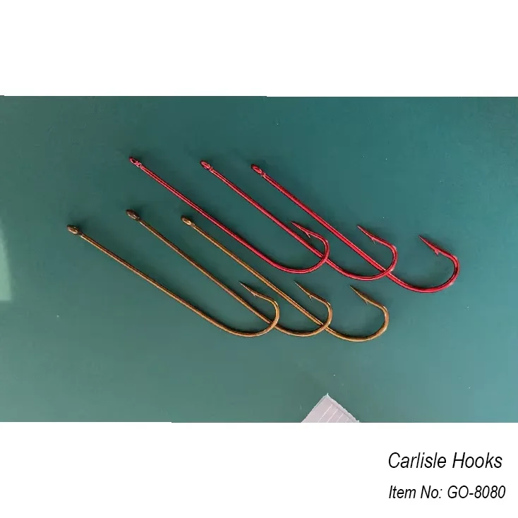 TOPIND 8080 High Carbon Nickel Jig Black Hole Long Shank Carlisle Sea Fishing Hook With Barb