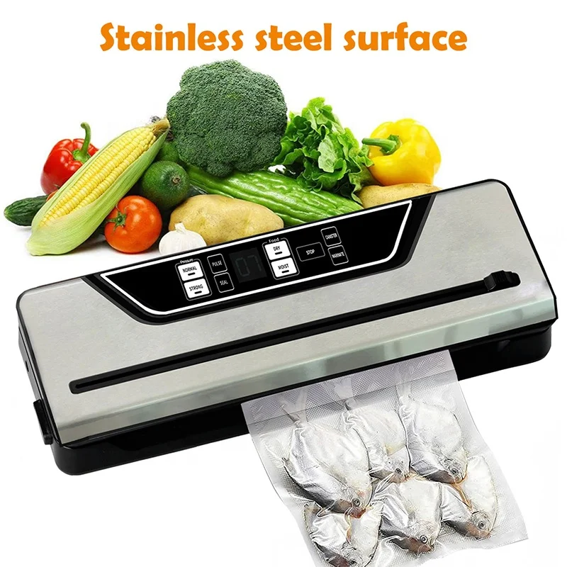 Custom logo Automatic Food Vacuum Sealer New Machine Household Portable Packing Electric Vacuum Food Sealer