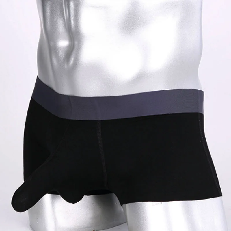 Новинка Мужское нижнее белье на заказ из модала хлопка и спандекса большого размера мужское сексуальное нижнее белье с большим и длинным слоном