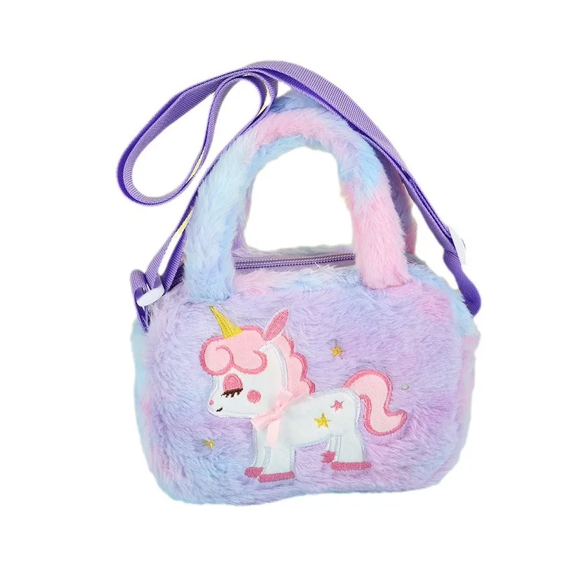 2024 wholesale cute shopping handbag bags student girl cartoon kawaii crossbody bag plush horse shoulder bag