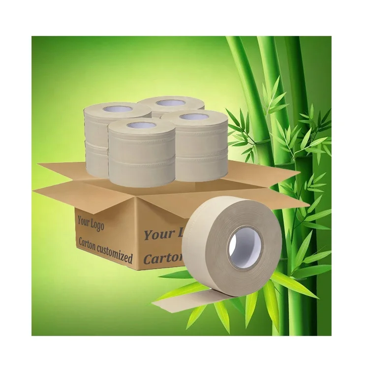 Hot sale wholesale Bamboo pulp toilet tissue 1/2/3/4 ply ultra soft printed mini jumbo dispenser toilet paper