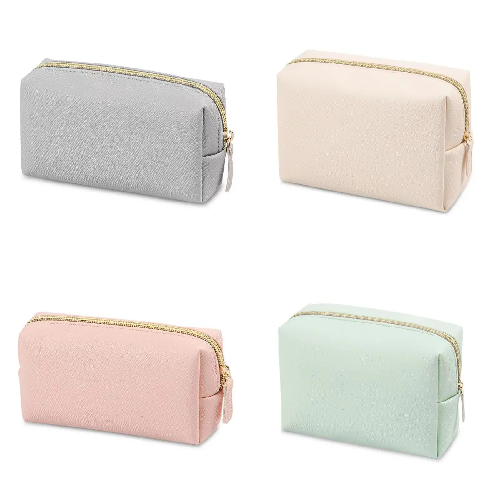 Leather Makeup Bag Cosmetiqueras Make Up Bag Pu Vegan Leather Travel Cosmetic Pouch Toiletry Bag