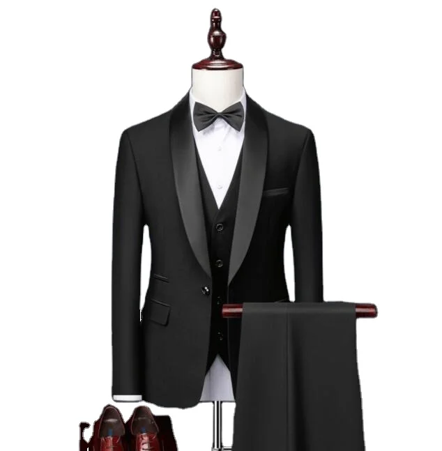 2022 New Wedding Party Three Pieces Jacket Trousers Set Large Size 5XL  Male Blazer Coat Pants Vest  Slim Fit Set For Men Suit