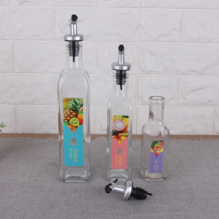 Hot sales hotel and restaurant oil container glass spice jar 500ml food safety glass storage jar