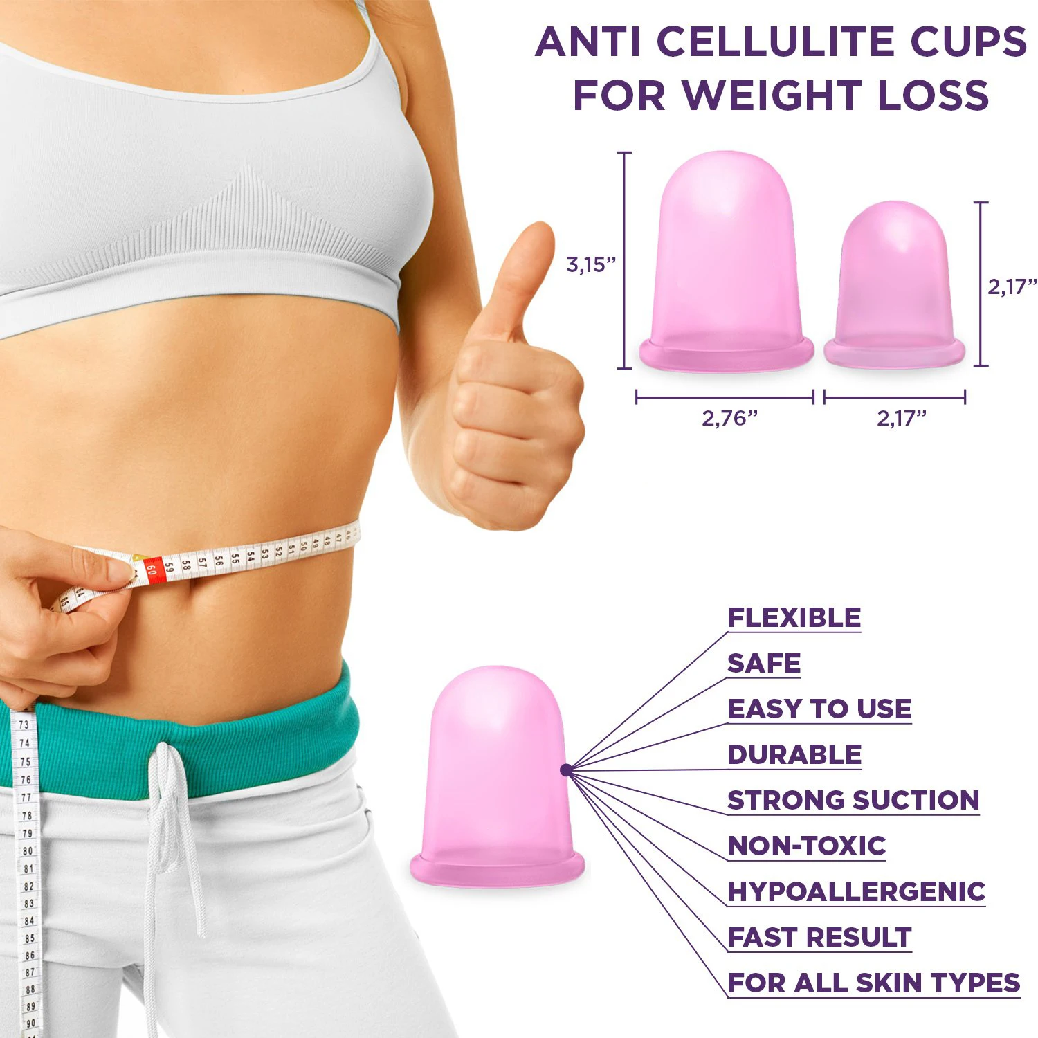 2021 Silicone Cupping Hijama Therapy Set Anti-Cellulite Vacuum Massage Cup Machine Home Use Fat Reduction