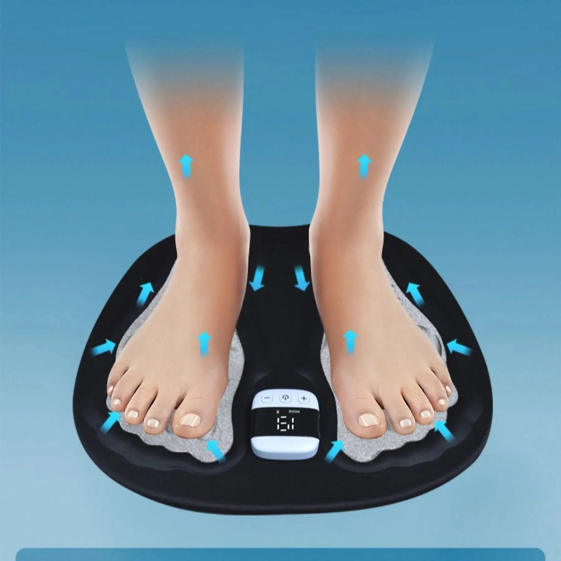 Reflexology Manual EMS Foot Massager Mat 6 Working Modes Foot Massager Pedicure Shiatsu Foot Massager
