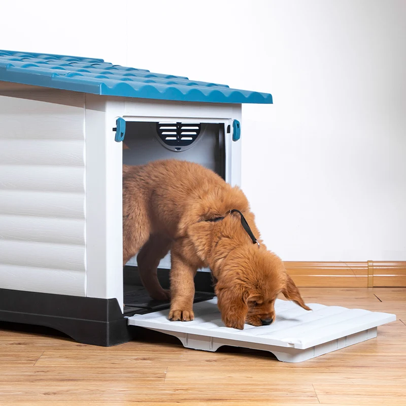 Wholesale Modern Large size outdoor PP plastic dog house fence panel dog kennel buildings