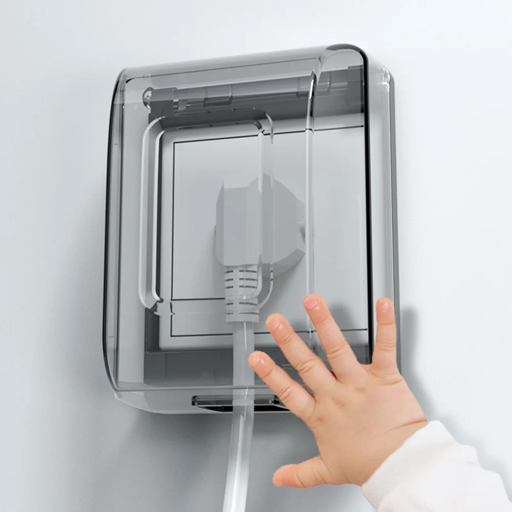 2021 new design black plastic baby safety outlet plug covers socket protective covers