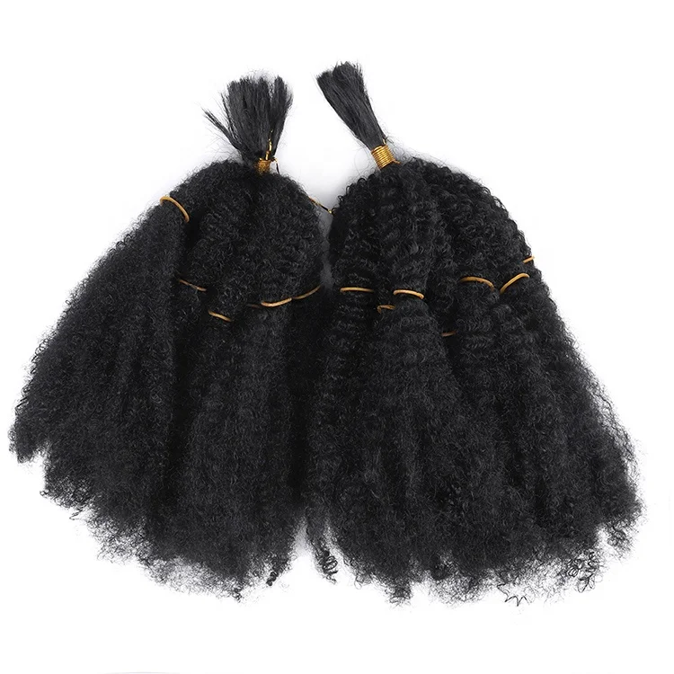 Zoesoul 14inch Low Temperature Fiber Synthetic Kinky Crochet Twist Hair Bulk Afro curly Marley Braid Hair