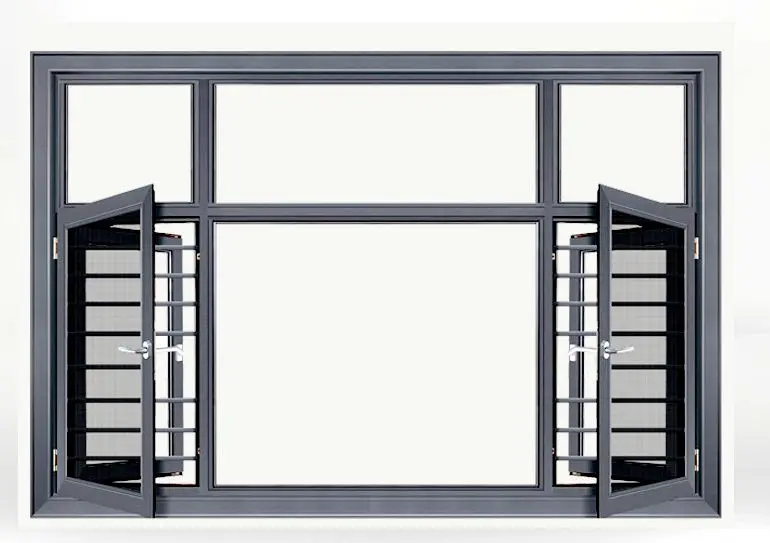 Customized casement windows with built in blind aluminum soundproof casement window double glazed aluminum window
