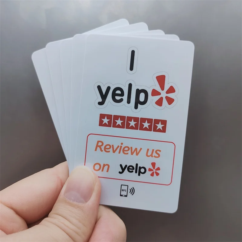 Android/iPhone Tap URL Writing Social Business Review Cards Standard NFC Facebook Review Cards