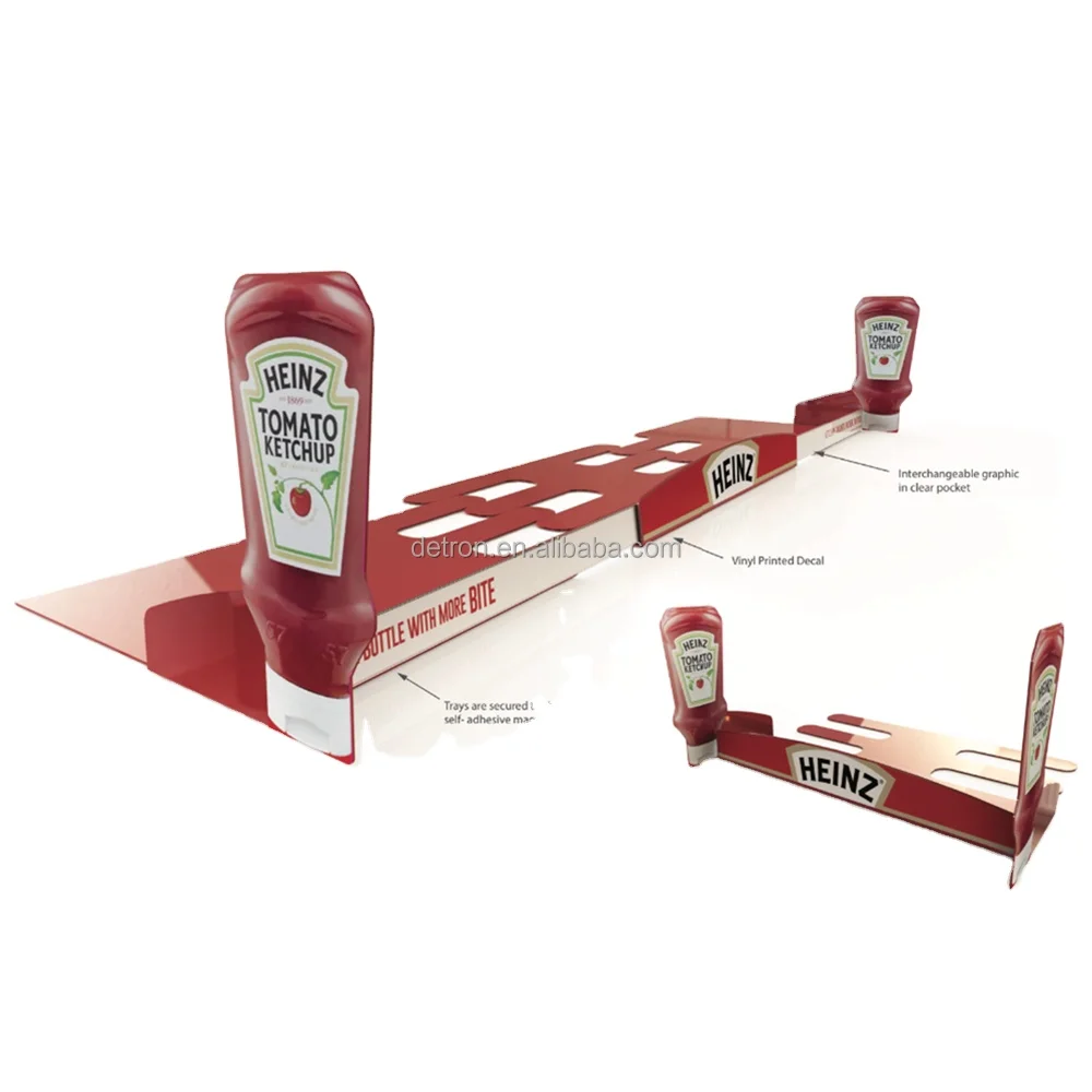 Acrylic tray display Countertop shelf display For Heinz