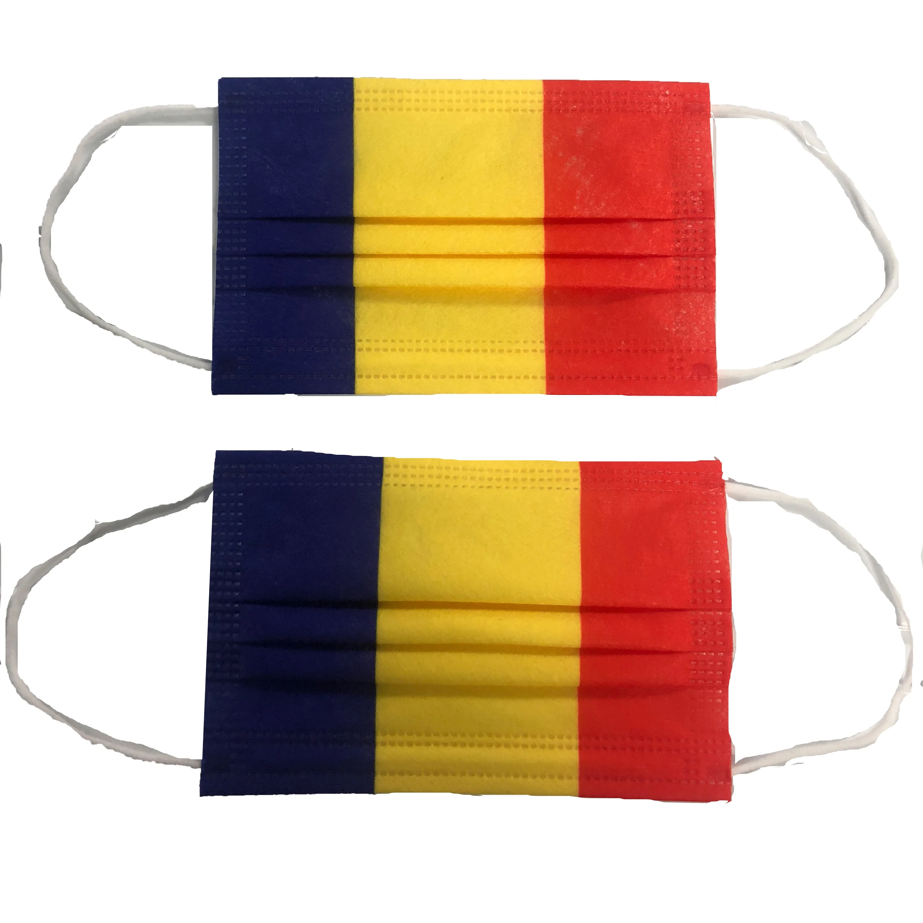 3 ply disposable black flag face mask with earloop
