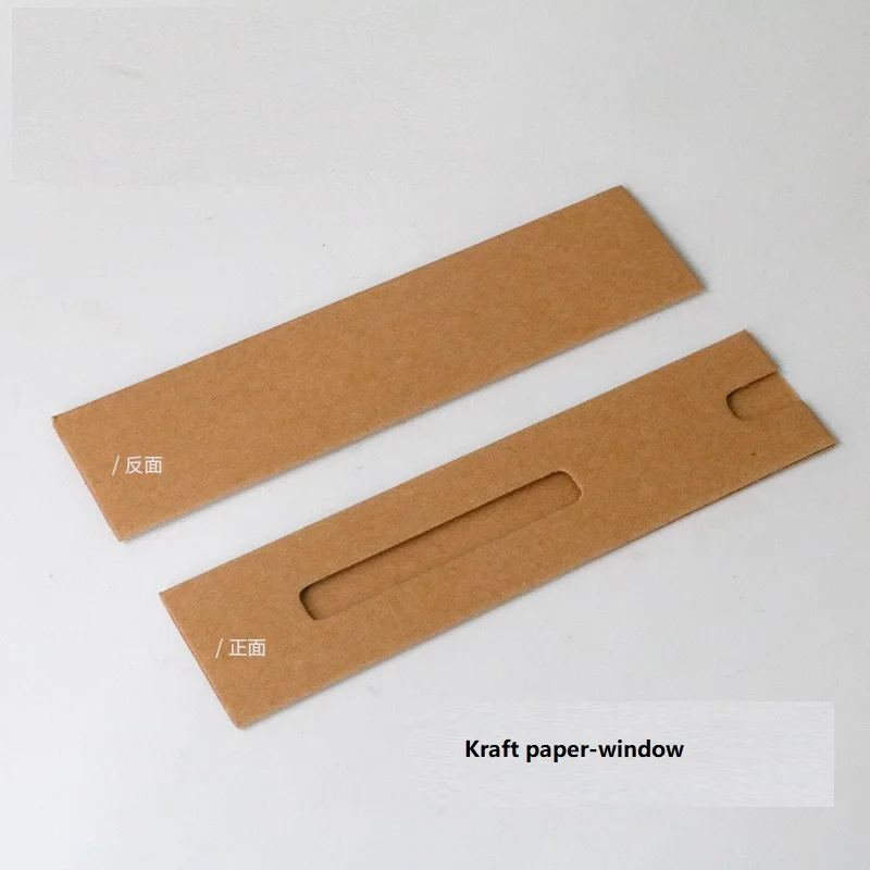 Paper card pen bag environmentally packaging kraft paper black cardboard gift pen box can be printed business company logo