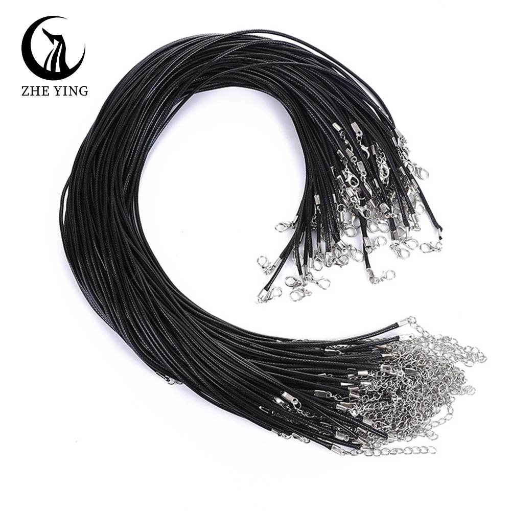 1 сумка = 500 шт. Корейская вощеная нить диаметр: 5 мм Ожерелье Веревка с карабином кожаная веревка для кулона