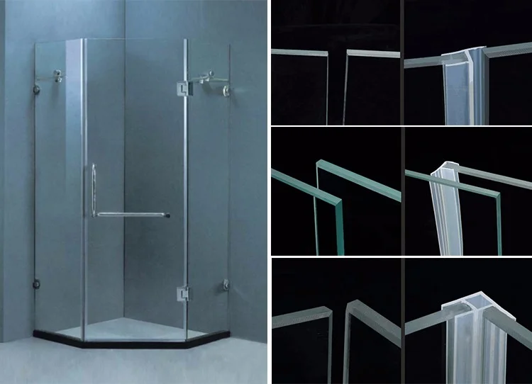 GUIDA 513093 China Manufacturer Rubber PVC Plastic Seal Strip For Shower Room Glass Door H A U Type Sealing Strip