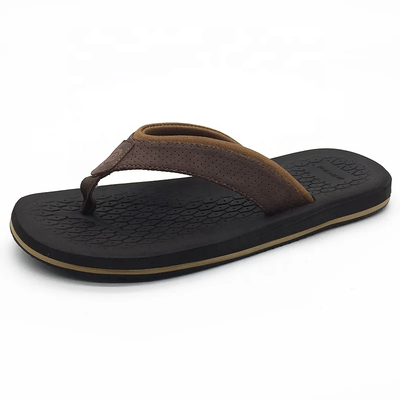 Men Sandals Durable Beach Flip Flops Flat Soft Cushion Sandals for Men Textile Breathable Beach Slippers Casual Shoes Non-slip