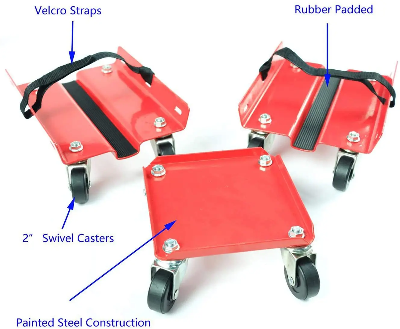 Snowmobile Dolly Set Max Supporting 1500Lbs with Heavy Duty Straps Firmly Attaching on Skis