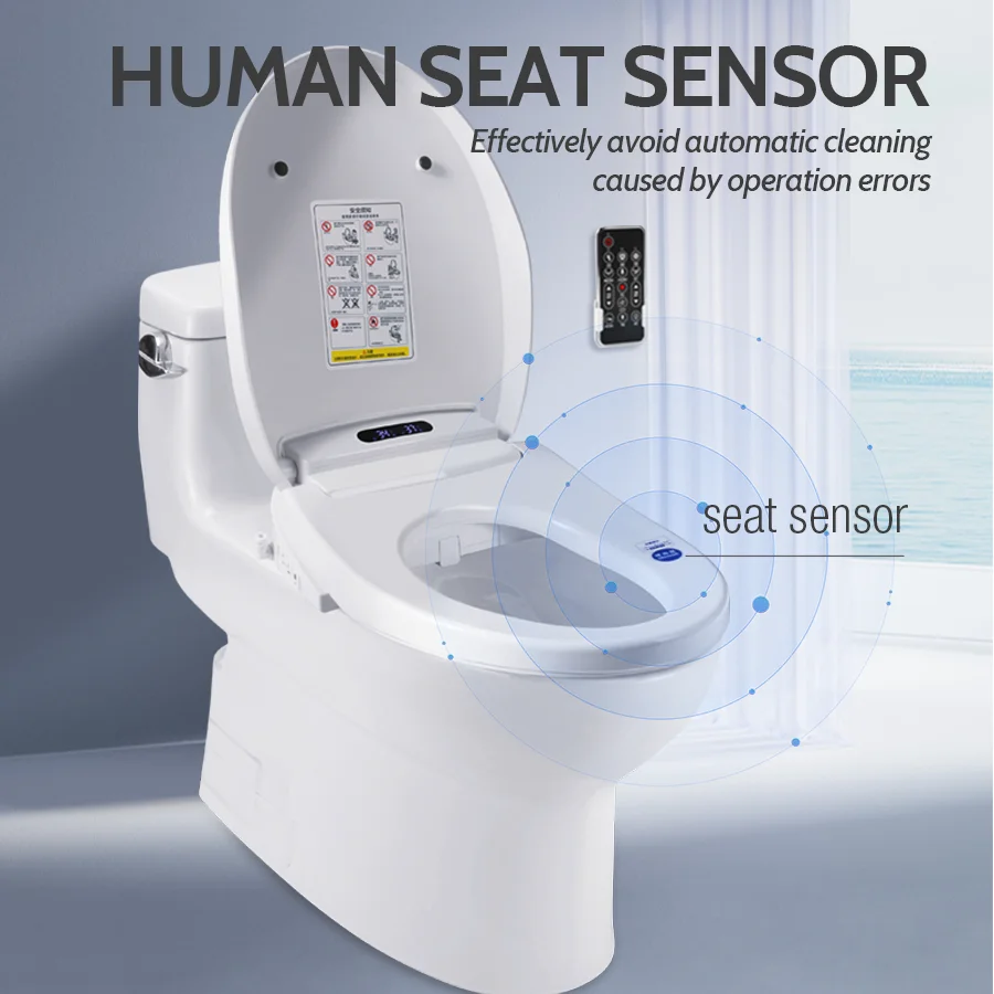 New design soft close electric nozzle self-cleaning smart toilet seat bidet bathroom with remote control