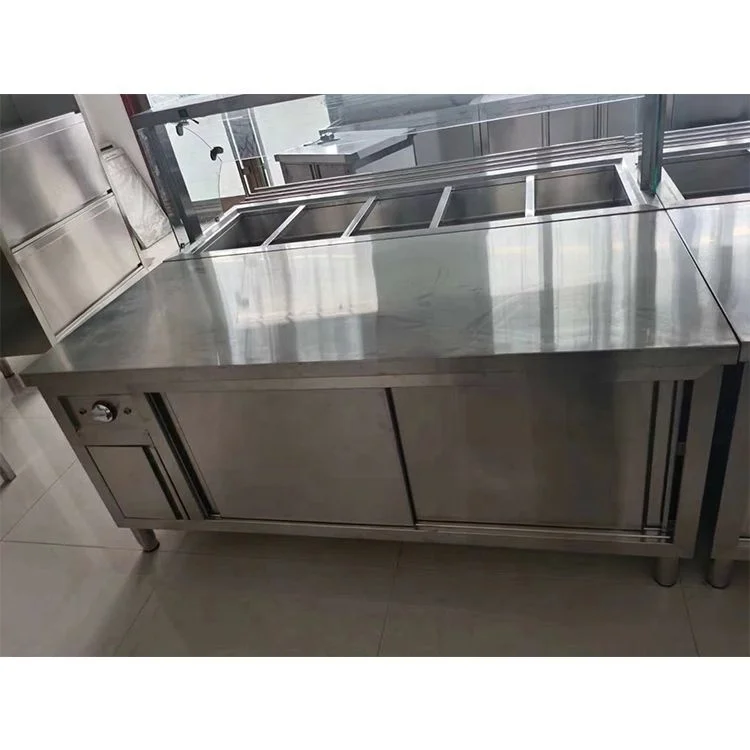 Новый дизайн кухонный стол для готовки еды из нержавеющей стали передвижной Рабочий с регулируемой нижней полкой