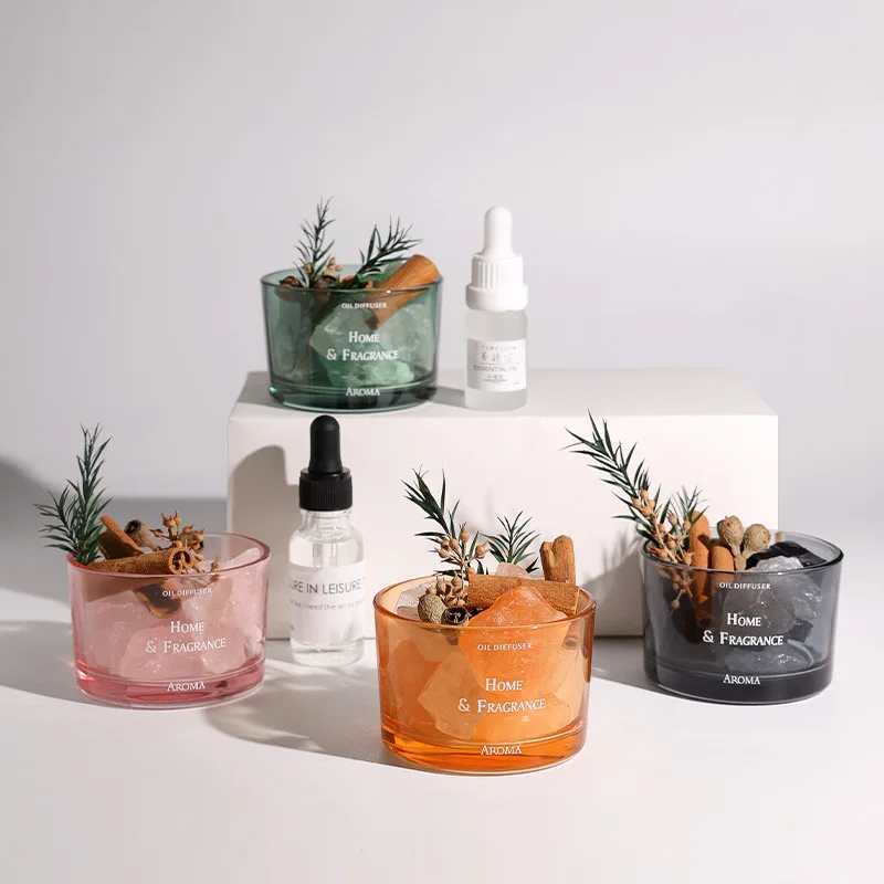 Home Decor Flameless Aromatherapy Diffuser Stone Essential Oil Bedroom Home Diffuser Healing Crystals